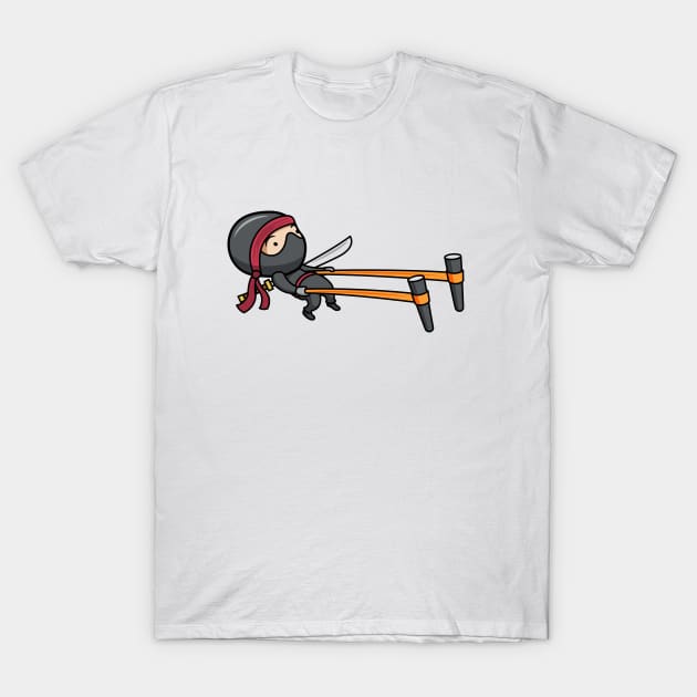 Ninja Jump T-Shirt by LostCactus